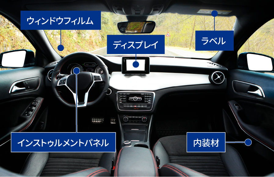 自動車内装材で低VOC化が必要な用途