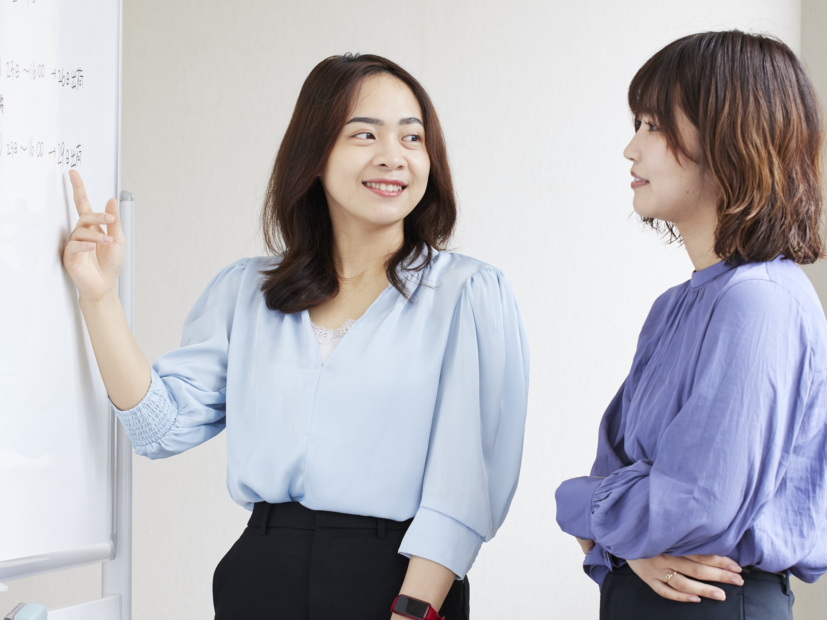 先輩社員による新入社員サポート